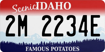 ID license plate 2M2234E