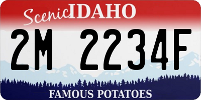 ID license plate 2M2234F