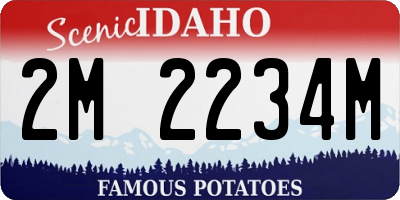 ID license plate 2M2234M