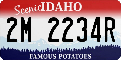 ID license plate 2M2234R
