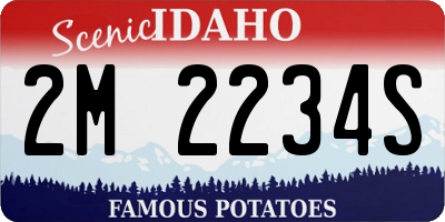 ID license plate 2M2234S