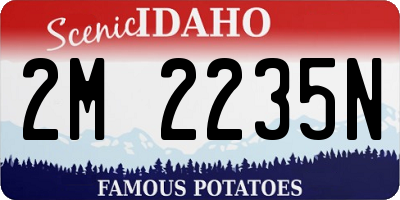 ID license plate 2M2235N