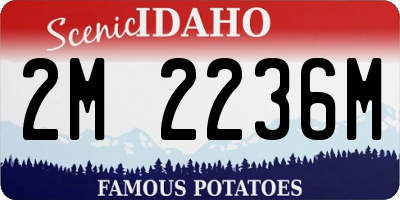 ID license plate 2M2236M