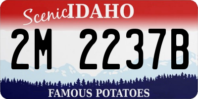 ID license plate 2M2237B