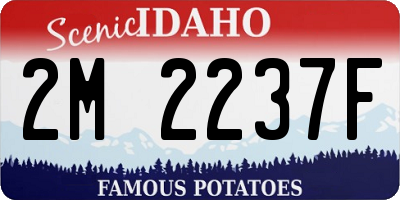 ID license plate 2M2237F