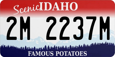 ID license plate 2M2237M