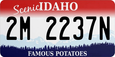 ID license plate 2M2237N