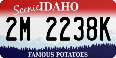 ID license plate 2M2238K