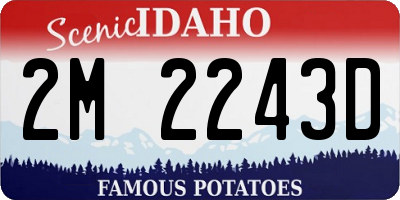 ID license plate 2M2243D
