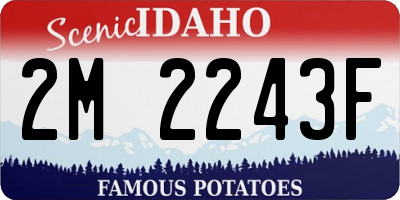 ID license plate 2M2243F
