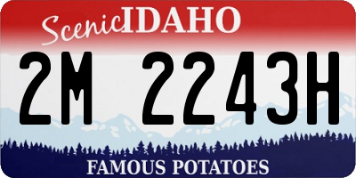 ID license plate 2M2243H
