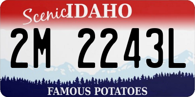 ID license plate 2M2243L