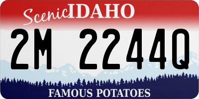 ID license plate 2M2244Q