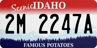ID license plate 2M2247A