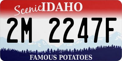 ID license plate 2M2247F