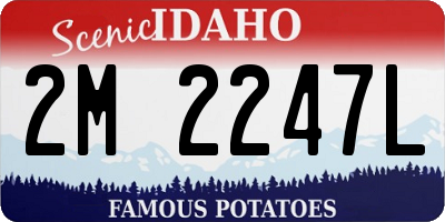 ID license plate 2M2247L