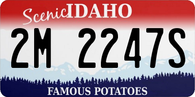 ID license plate 2M2247S