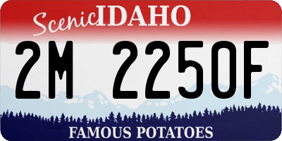 ID license plate 2M2250F