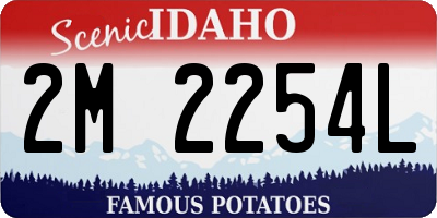ID license plate 2M2254L