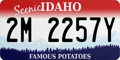 ID license plate 2M2257Y