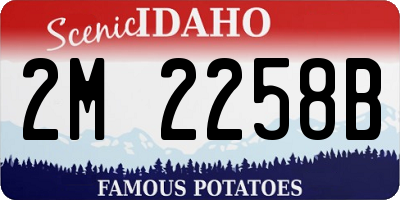 ID license plate 2M2258B