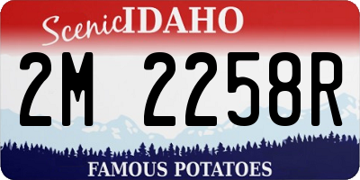 ID license plate 2M2258R