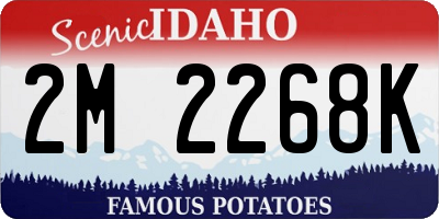 ID license plate 2M2268K