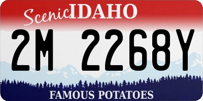 ID license plate 2M2268Y