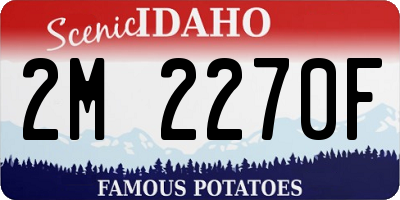 ID license plate 2M2270F