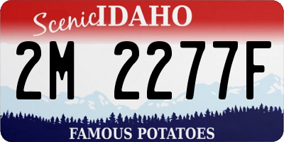 ID license plate 2M2277F