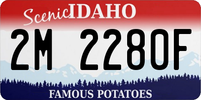 ID license plate 2M2280F