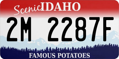 ID license plate 2M2287F