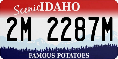 ID license plate 2M2287M