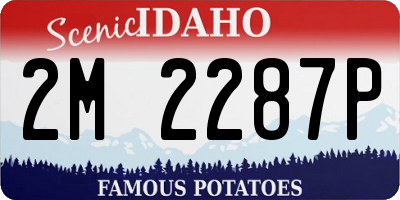 ID license plate 2M2287P
