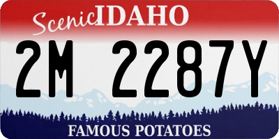 ID license plate 2M2287Y