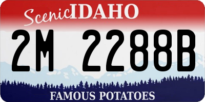 ID license plate 2M2288B