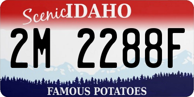 ID license plate 2M2288F