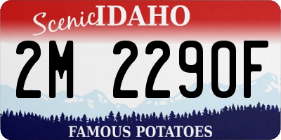 ID license plate 2M2290F