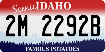 ID license plate 2M2292B