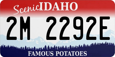 ID license plate 2M2292E
