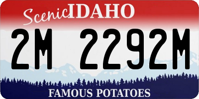ID license plate 2M2292M