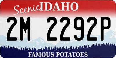 ID license plate 2M2292P