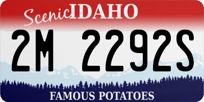 ID license plate 2M2292S