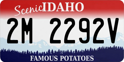ID license plate 2M2292V