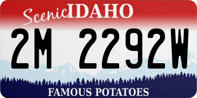 ID license plate 2M2292W
