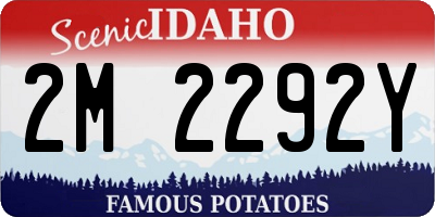 ID license plate 2M2292Y
