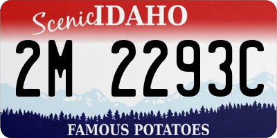 ID license plate 2M2293C