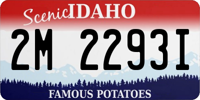 ID license plate 2M2293I