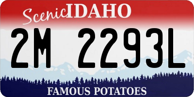 ID license plate 2M2293L