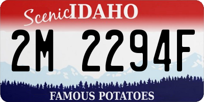 ID license plate 2M2294F
